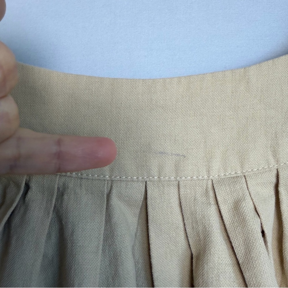 Pomander Place Tuckernuck Mini Dress Khaki Finley Flutter Sleeve Sz M READ - Picture 6 of 14